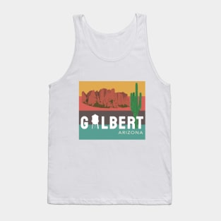 Gilbert Arizona Water Tower Cactus Superstition Mountains Tank Top